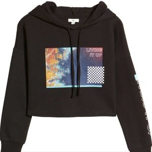 NWOT BP. Crop sweatshirt with print on arm. Size Small Brand new